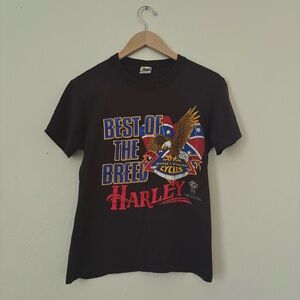 HARLEY-DAVIDSON vintage 1987 tophalf speed limit 70 eagle emblem graphic tee